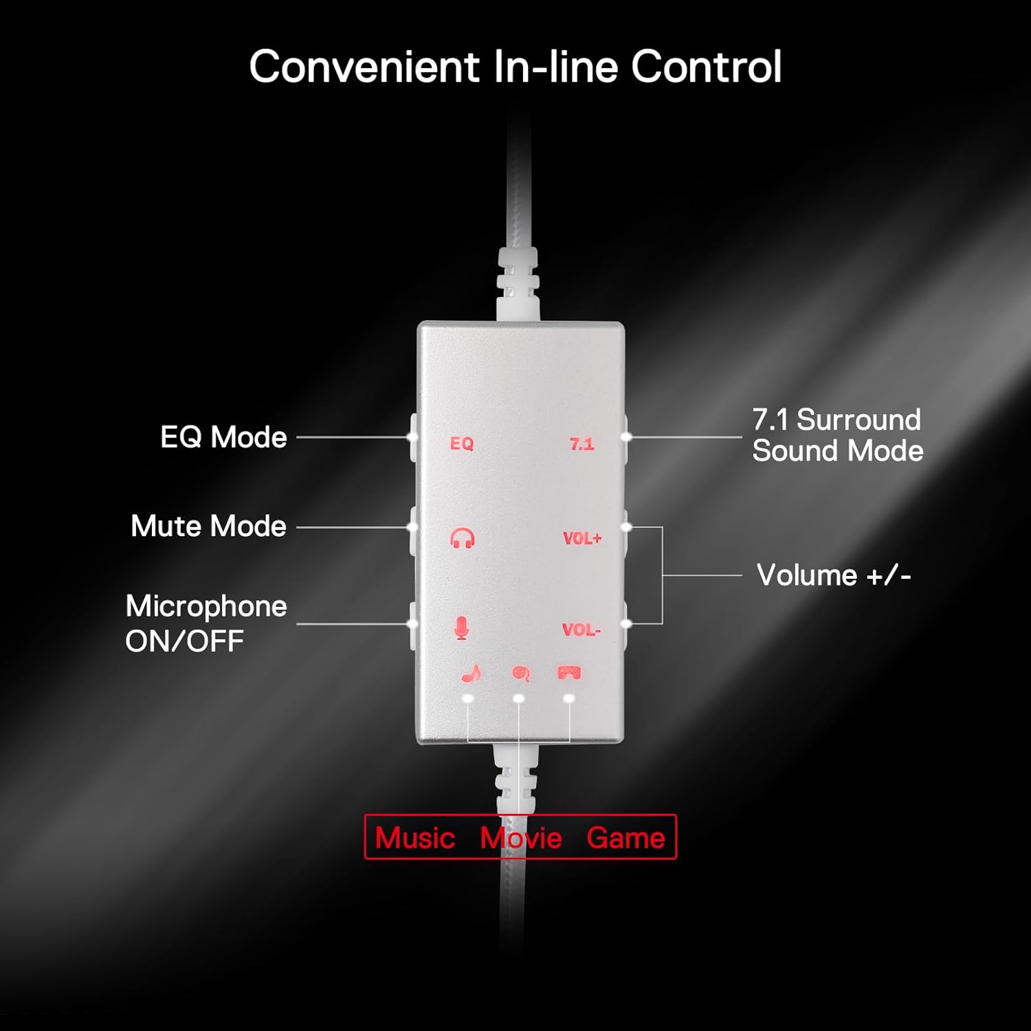 Redragon H376 Aurora Wired Gaming Headset 7.1 Audio