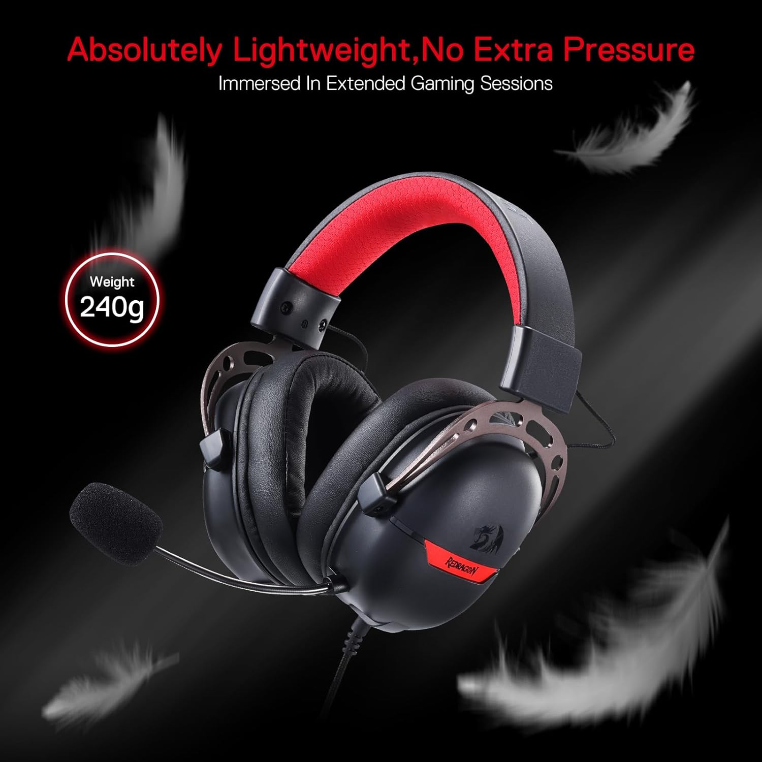 Redragon H376 Aurora Wired Gaming Headset 7.1 Surround Sound Over Ear Headphone