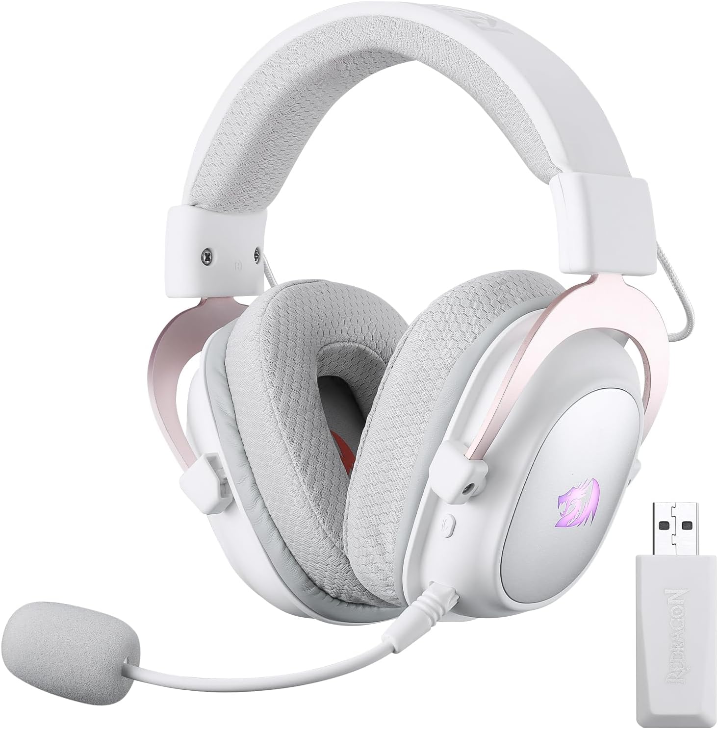 Redragon H510 Pro 3-mode Rgb Gaming Headset - 7.1 Surround Sound - 53mm Audio Drivers in Memory Foam Ear Pads W/durable