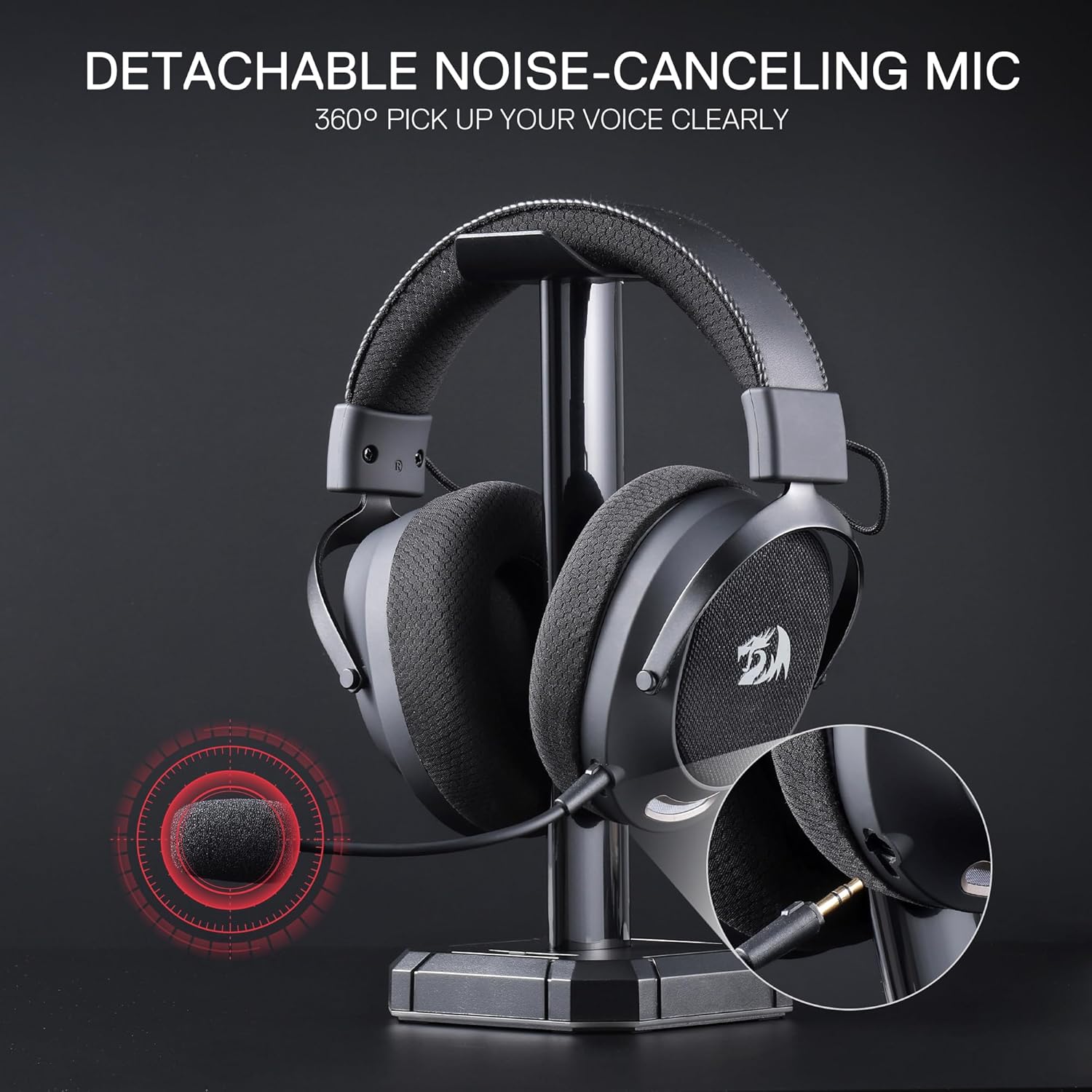 Redragon H858 3 Mode Wireless Gaming Headset 7.1 Surround Sound Wireless Headset