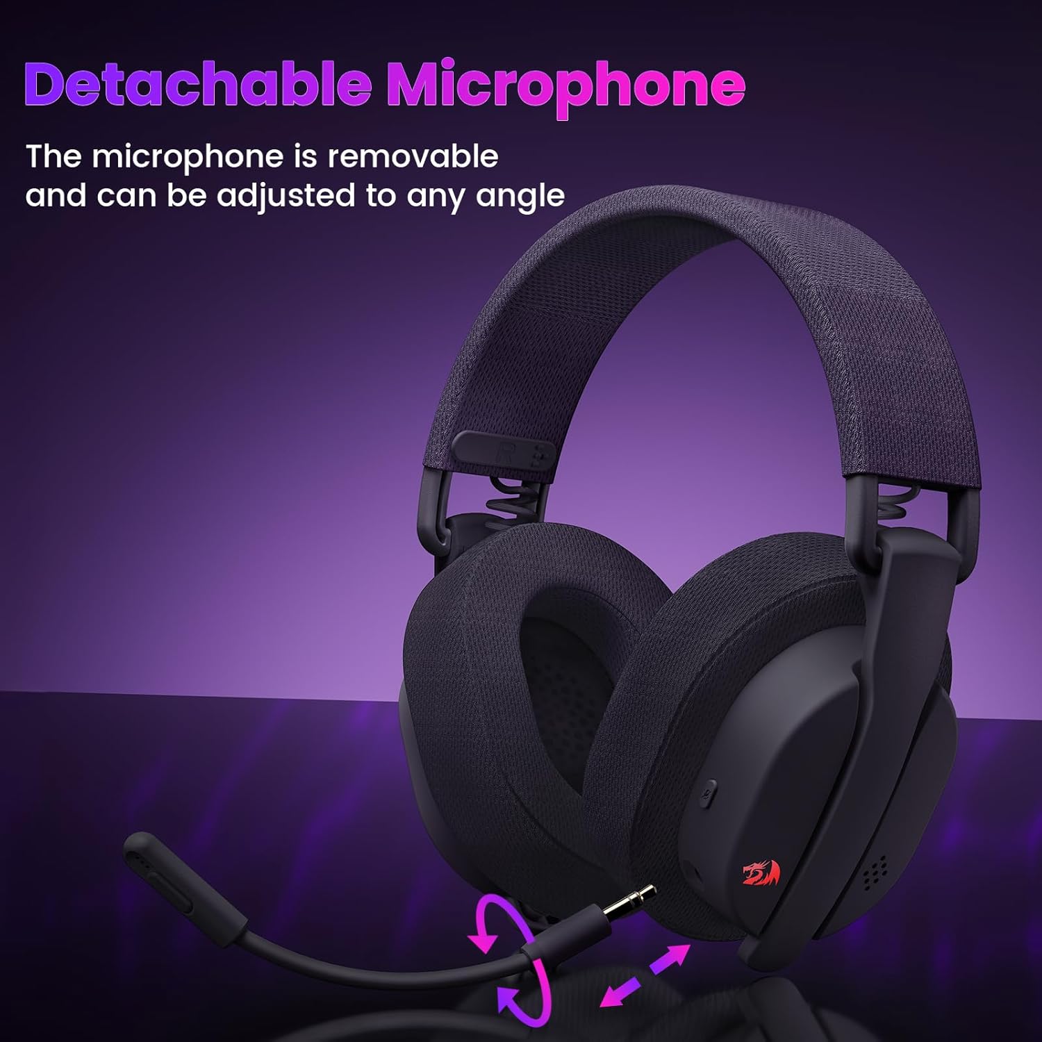 Redragon H888 Wireless Gaming Headset with 7.1 Surround Sound Tri Mode Gaming