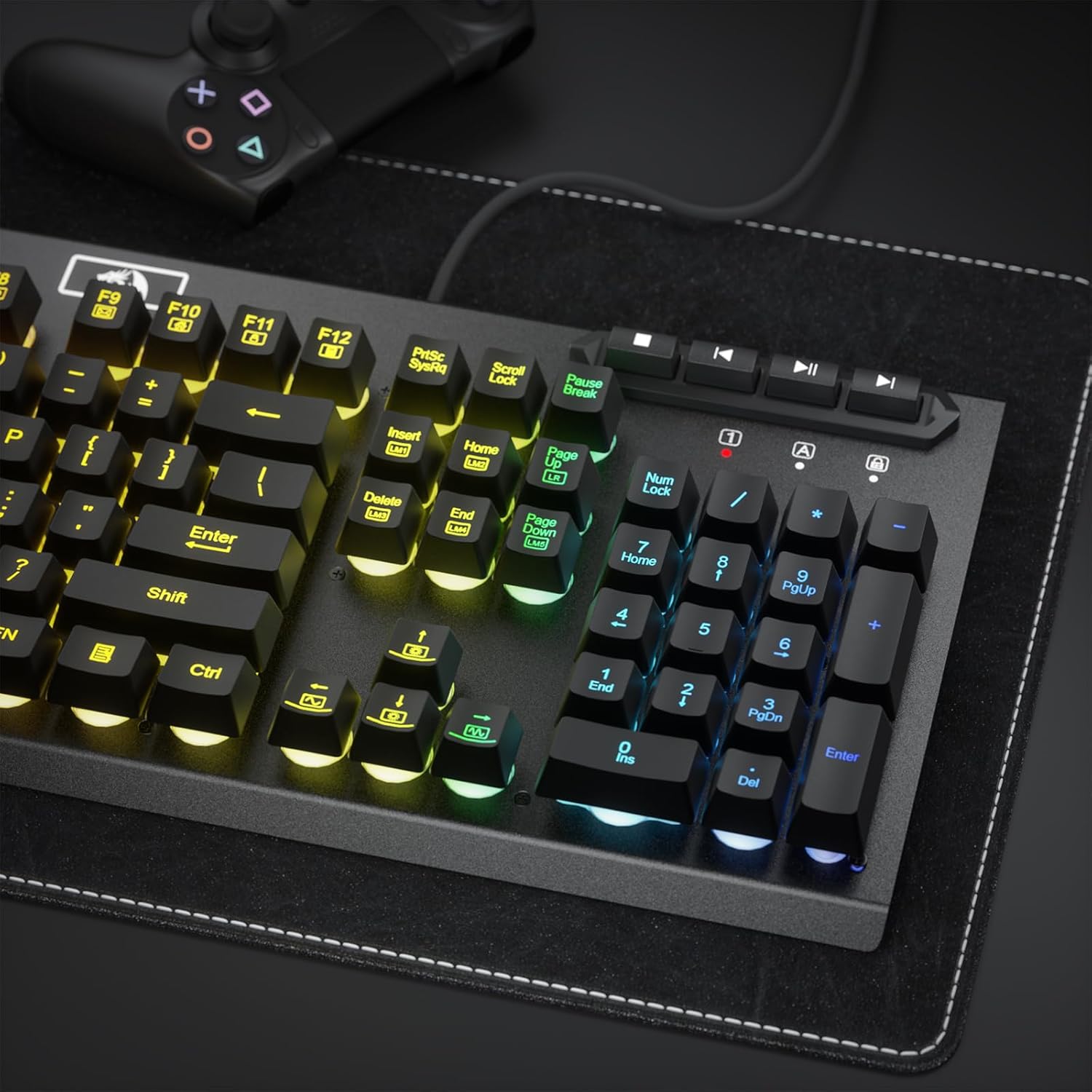 Redragon K513 RGB Membrane Gaming Keyboard Standard 104 Keys Linear Mechanical