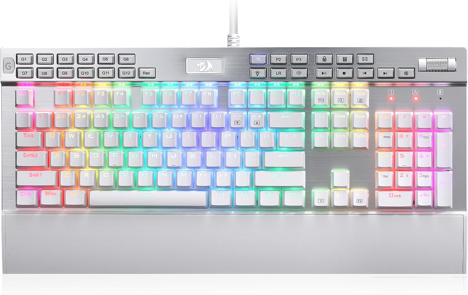 Redragon K550 RGB Gaming Keyboard 104 Keys + 12 Macro G Keys Wired Mechanical