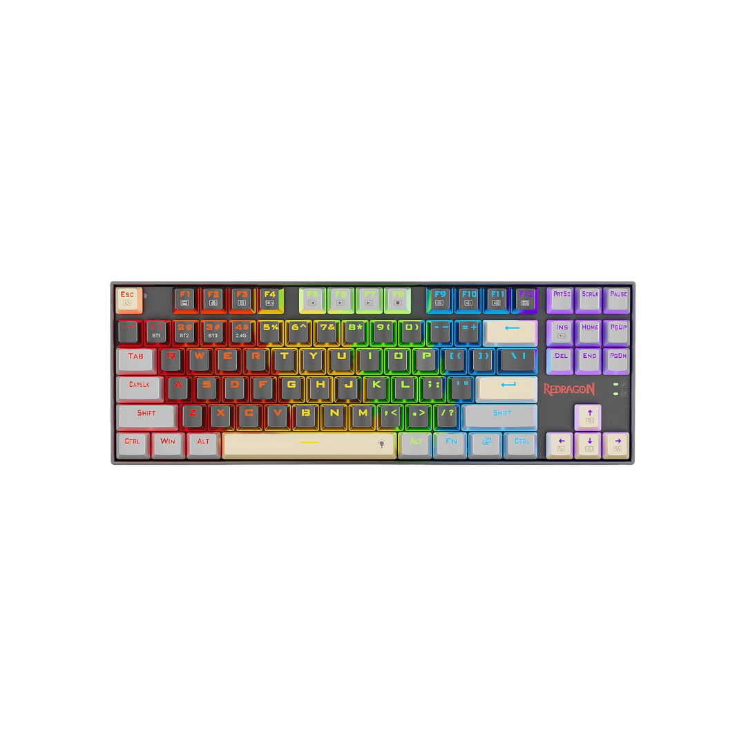 Redragon K552 Mechanical Gaming Keyboard 87-key Compact Led Gaming Keyboard with Red Switches Anti-ghosting Metal Frame