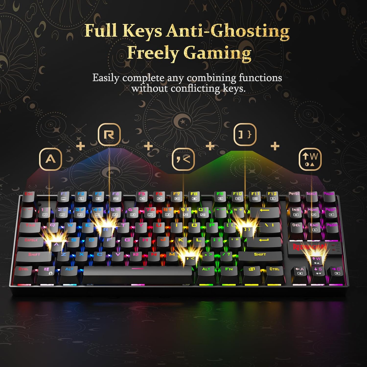 Redragon K552 Mechanical Gaming Keyboard English LED Gaming Keyboard with 87