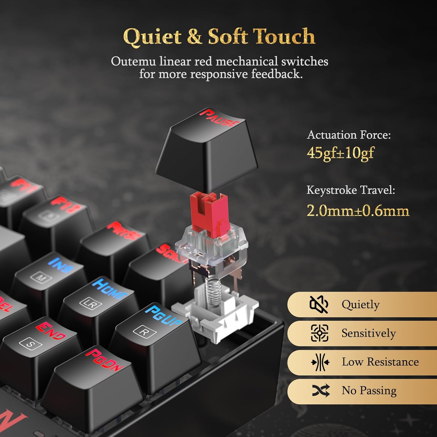 Redragon K552 Mechanical Gaming Keyboard English LED Gaming Keyboard with 87