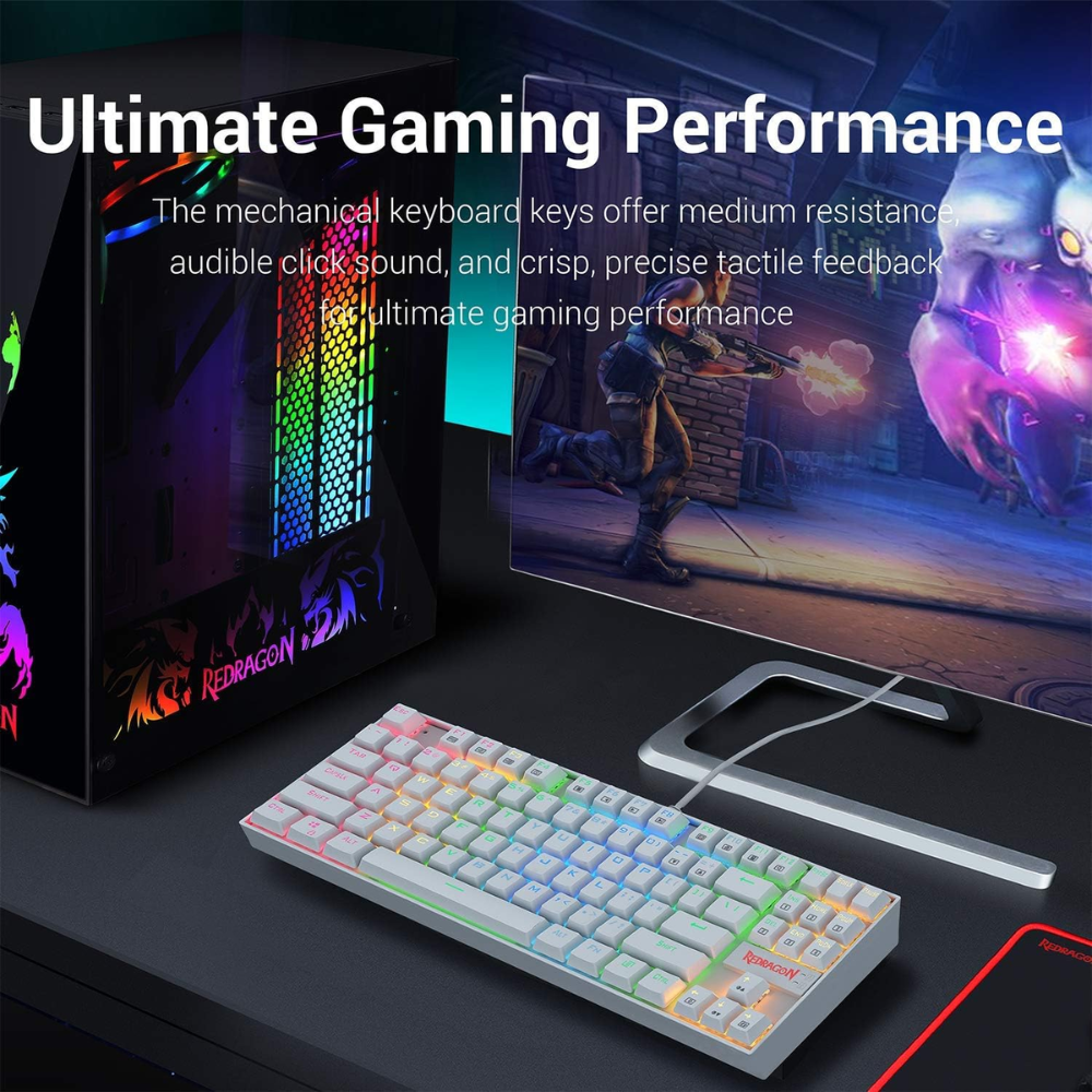 Redragon K552 RGB 2 Wired TKL 75% Mechanical Gaming Keyboard | AR Keyboard