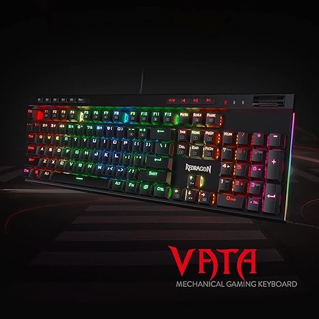 Redragon K580 VATA RGB LED Backlit Mechanical Gaming Keyboard Keyboard