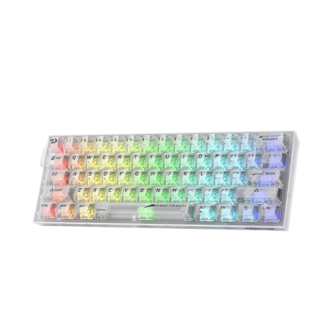 Redragon K617 CT 60% Wired RGB Gaming Keyboard 61 Keys Compact Full Transparent