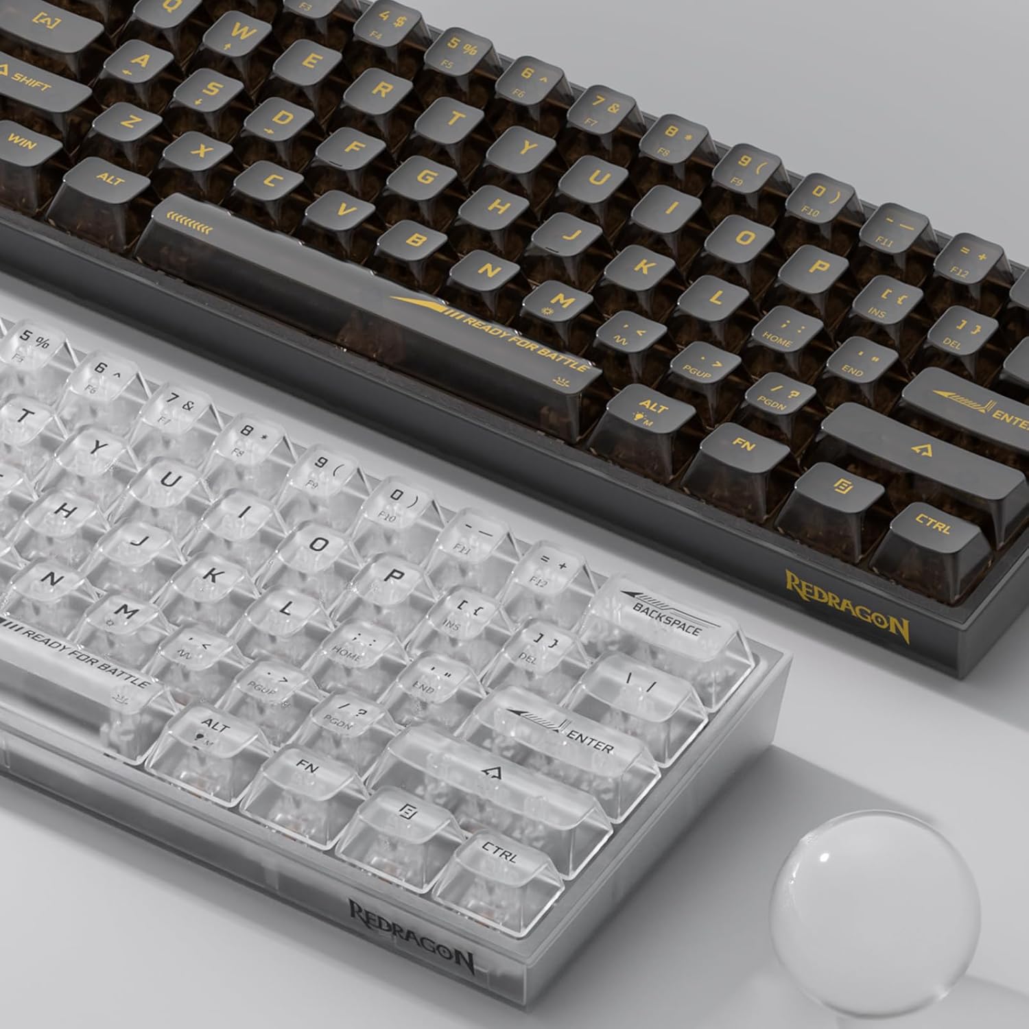 Redragon K617 CT 60% Wired RGB Gaming Keyboard 61 Keys Compact Full Transparent