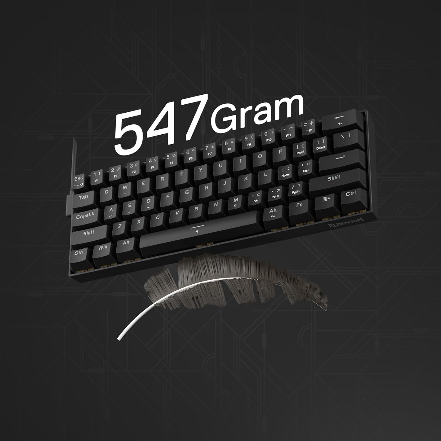 Redragon K617 he Rapid Trigger Gaming Keyboard 60% 61 Keys Wired Mechanical Keyboard W/hyper-fast Actuation Dedicated