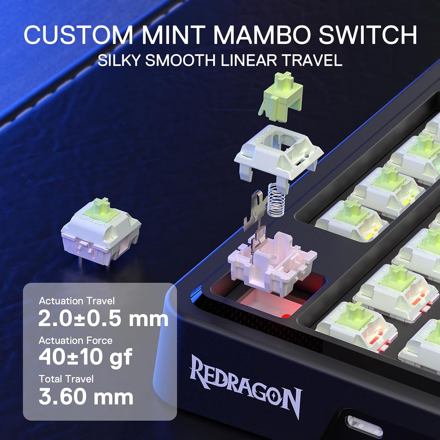 Redragon K673 GB 75% Wireless Gasket RGB Gaming Keyboard 3 Modes 81 Keys PBT