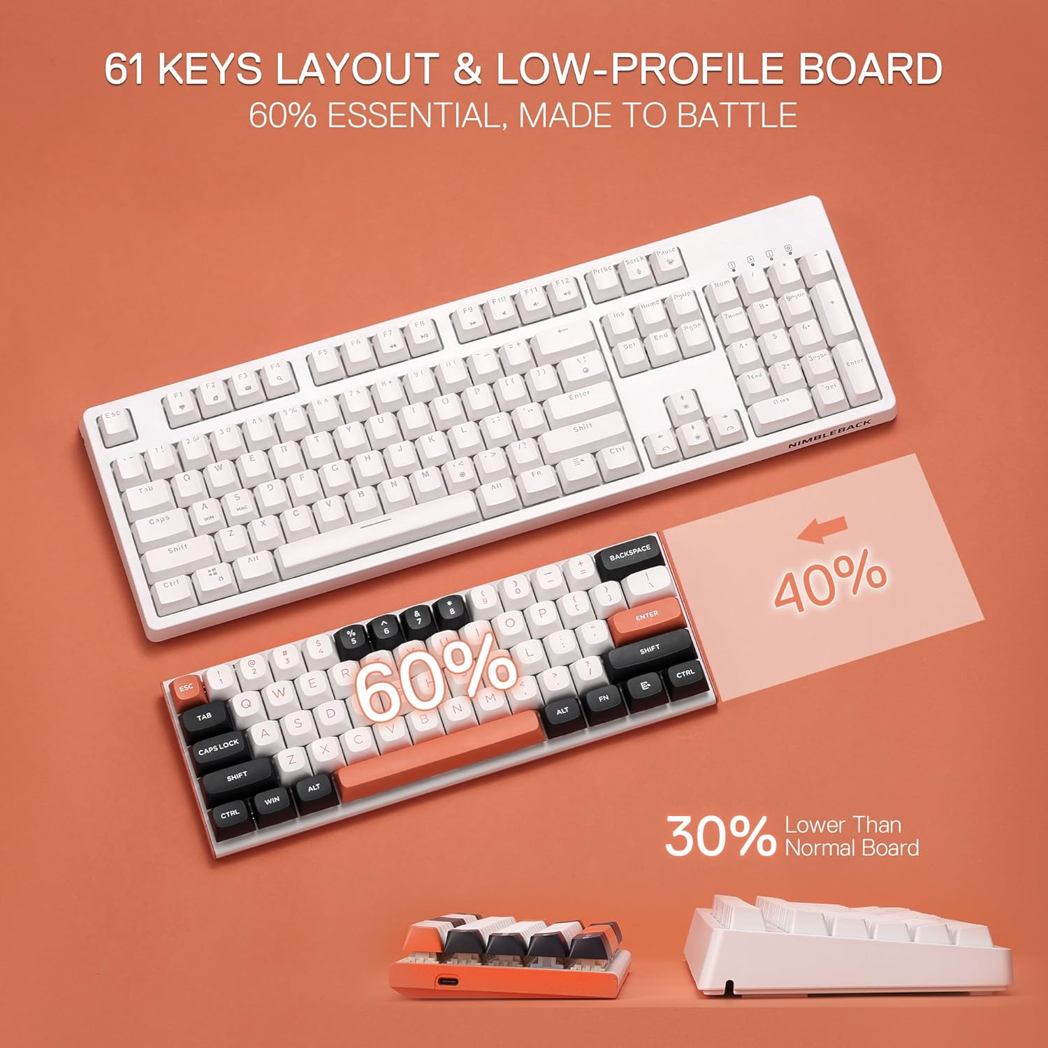 Redragon K683 Rapid Trigger he Gaming Keyboard 60% 61 Keys Wired Mechanical Keyboard W/hyper-fast Actuation Dedicated