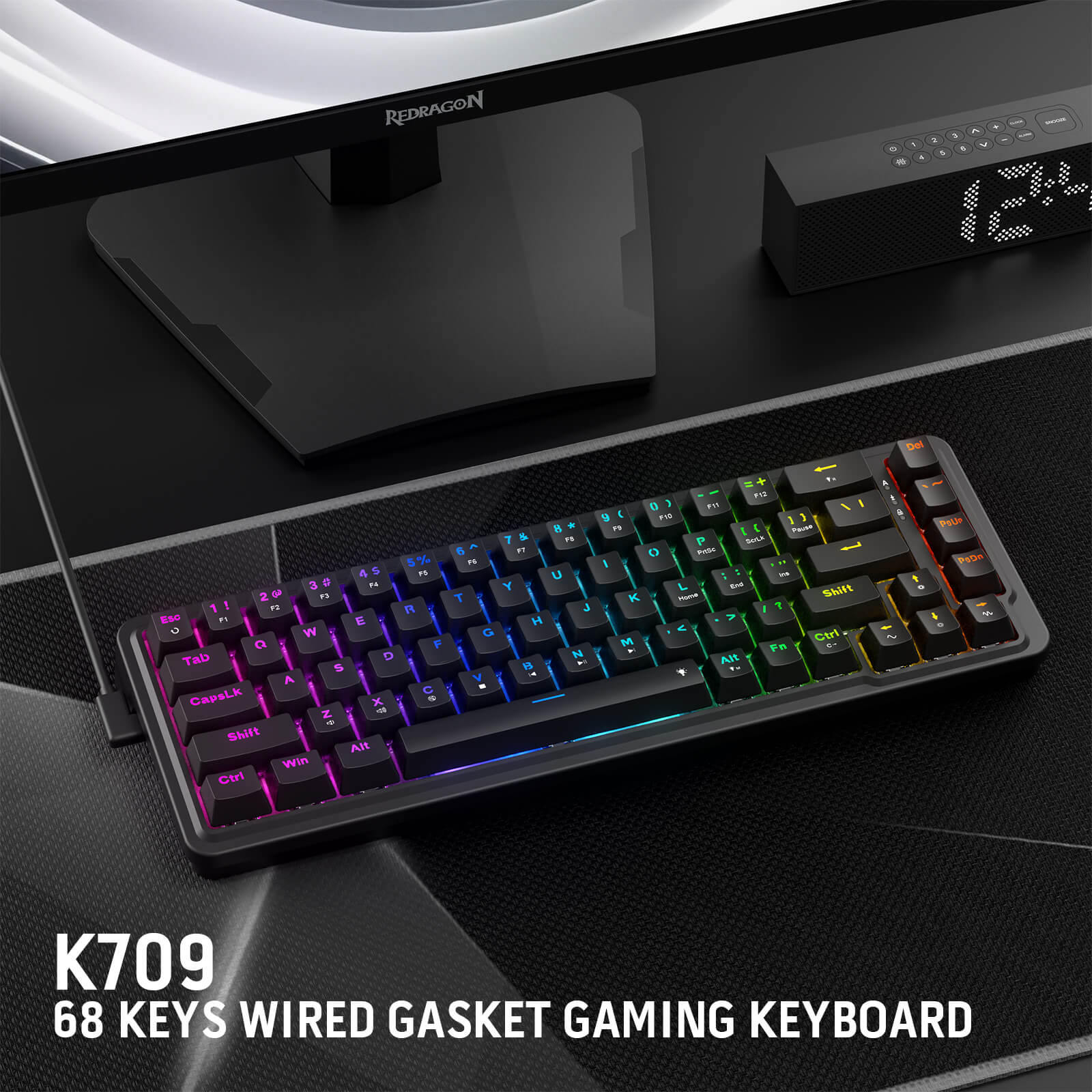 Redragon K709 65% Wired Gasket RGB Gaming Keyboard Keyboard