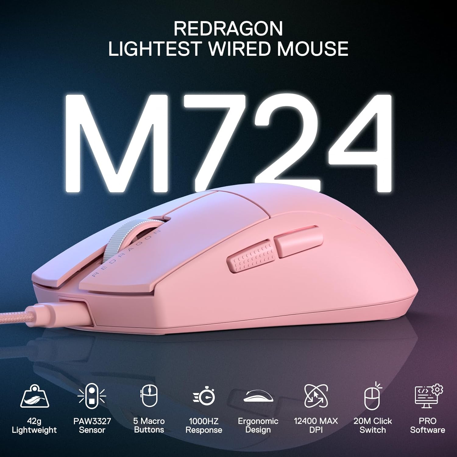 Redragon M724 Wired Gaming Mouse Mouse