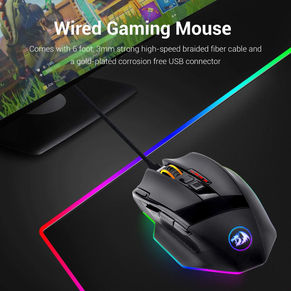 Redragon M801 Gaming Mouse LED RGB Mouse