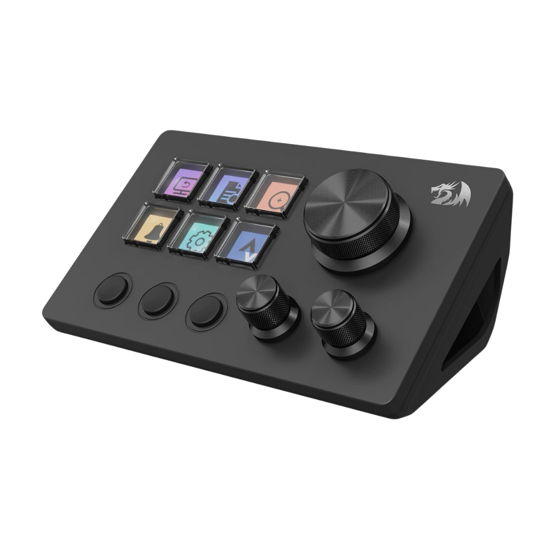 Redragon Skyrider Ss-551 Smart Streaming Control Panel – Professional Stream Deck with 6 Programmable Lcd Buttons and 3