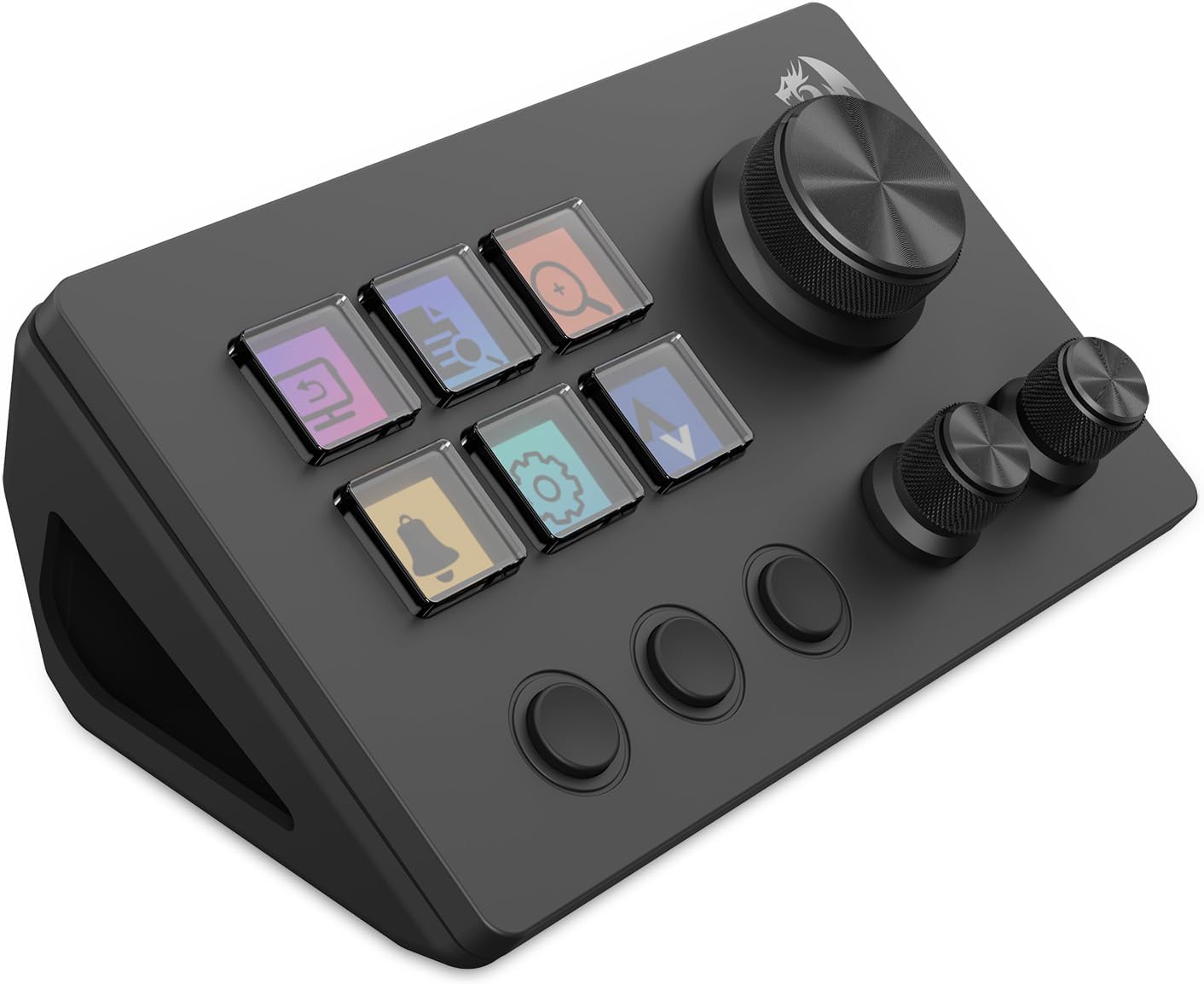 Redragon Skyrider Ss-551 Smart Streaming Control Panel – Professional Stream Deck with 6 Programmable Lcd Buttons and 3