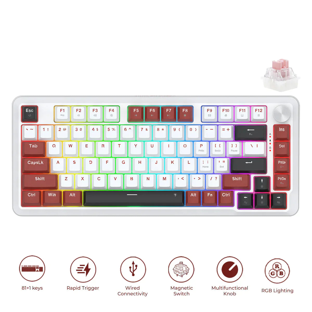 REDRAGON STORMHUNTER K721WRB RGB RT Magnetic Switch Keyboard Keyboard