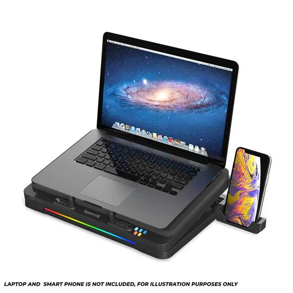 Redragon Windseeker RGB Turbo Fan Laptop Cooler (GCP512) Cooling Stands