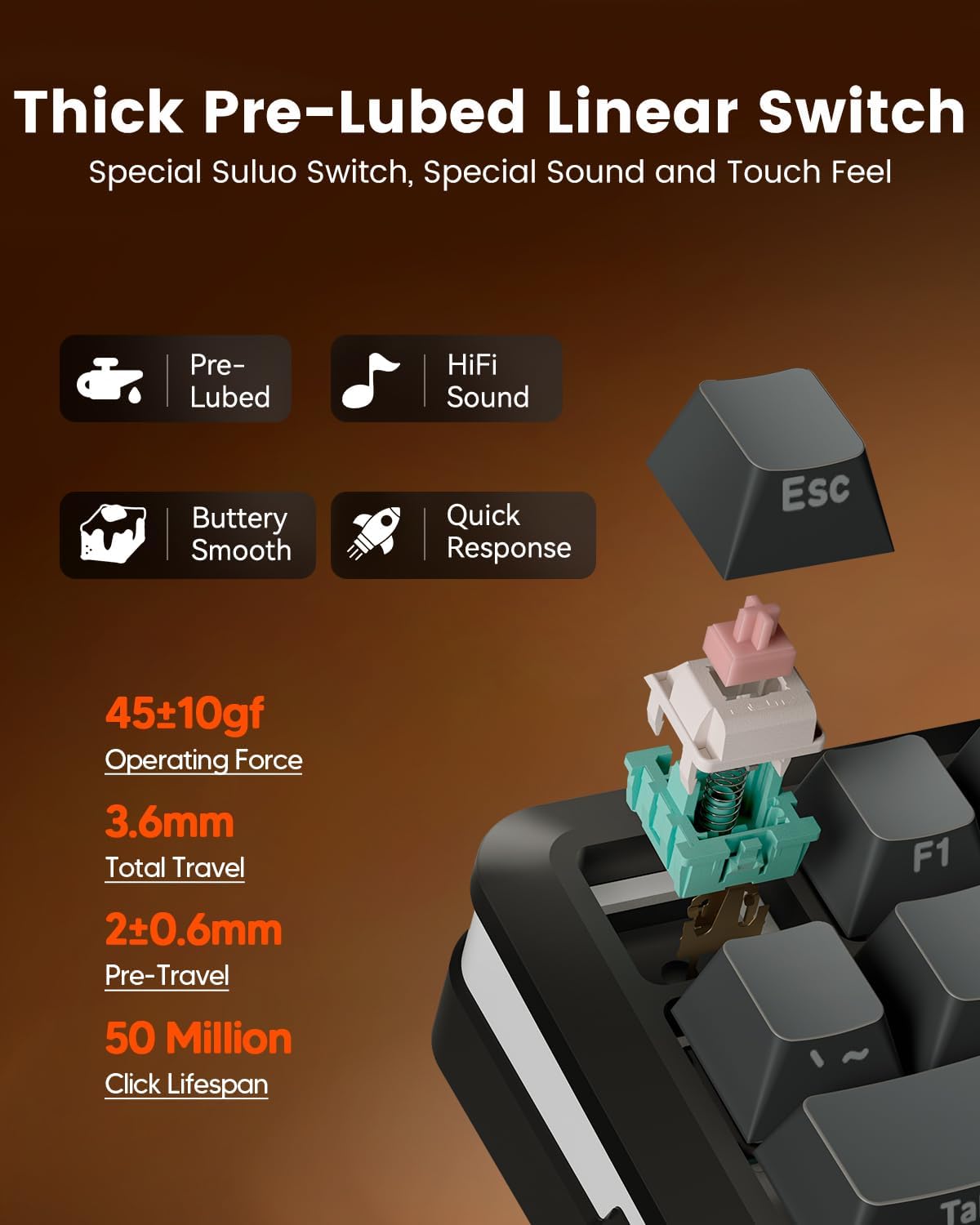 Redragon Wireless Mechanical Keyboard Gasket RGB Gaming Keyboard with Screen &