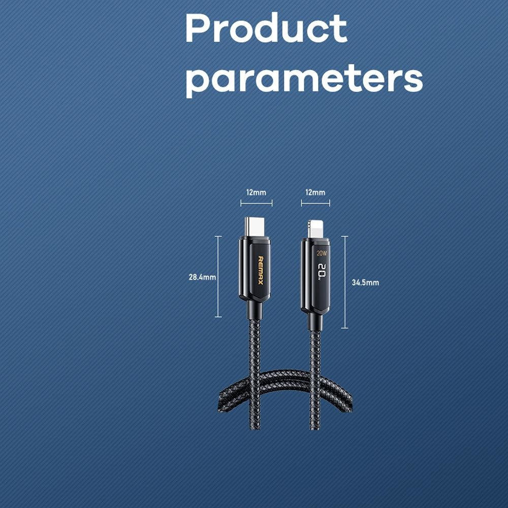 REMAX RC 128i REMINE Series 20W IPhone Cable With Digital Display Cables &