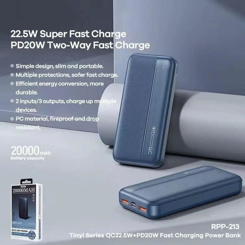 Remax RPP 213 TINYL Series 20000mAh Power Bank Cables & Chargers