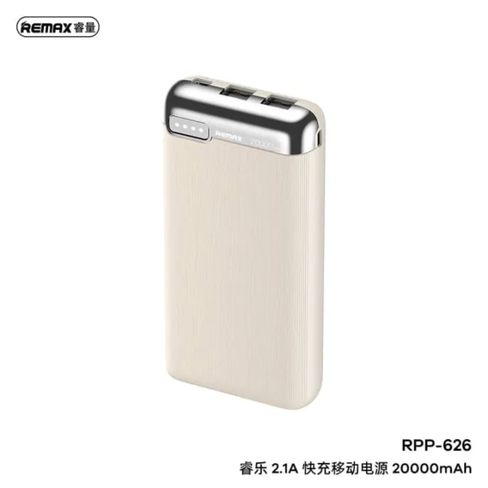 REMAX RPP 626 20000mAh RUINAY SERIES 2.1A FAST CHARGING POWER BANK Cables &