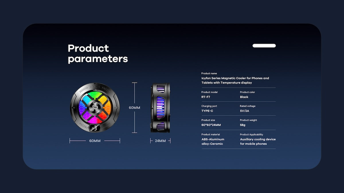 Remax RT F7 Cooler For Phones and Tablets Cooling Stands