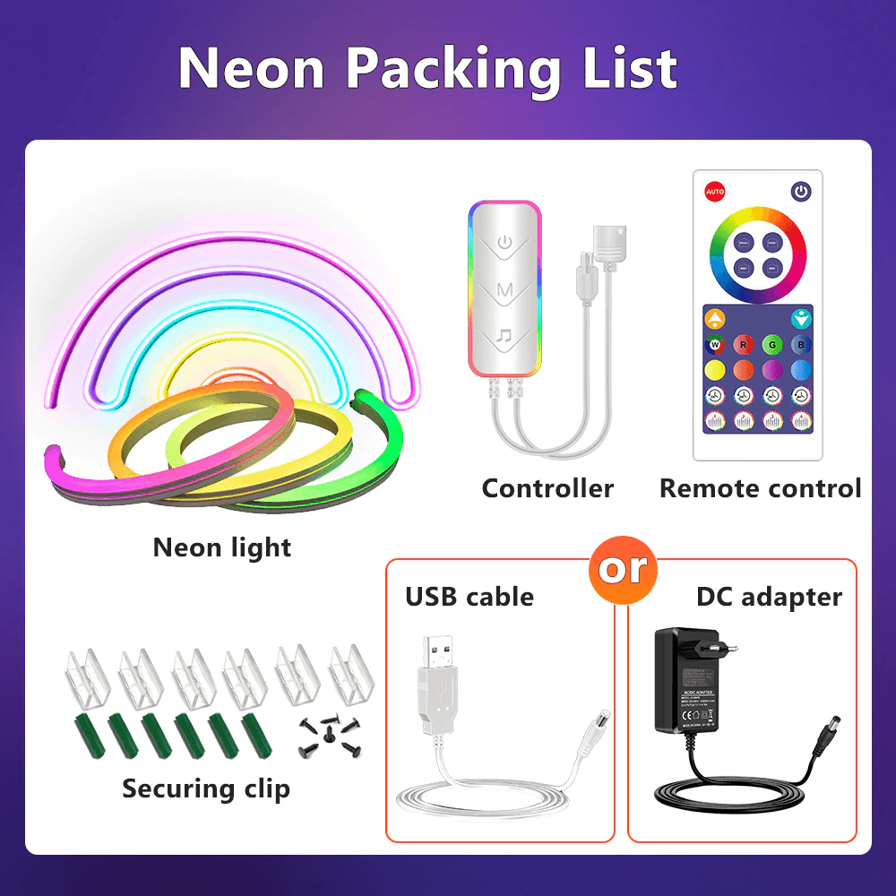 RGB LED Smart Neon Strip WS2811 Lightning