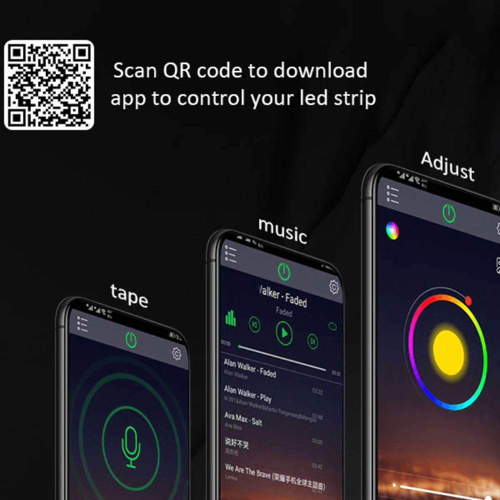 RGB LED Strip light RGB5050 Led with APP Control Lightning