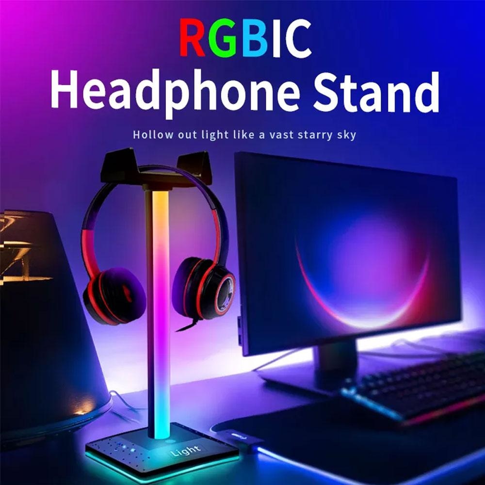 RGBIC headphone stand light display stand Detachable ambient light Audio