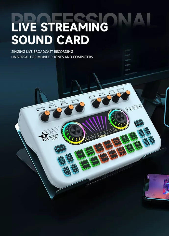 Sound Card English Cross border X3 Sound Card Special Effects Live Recording