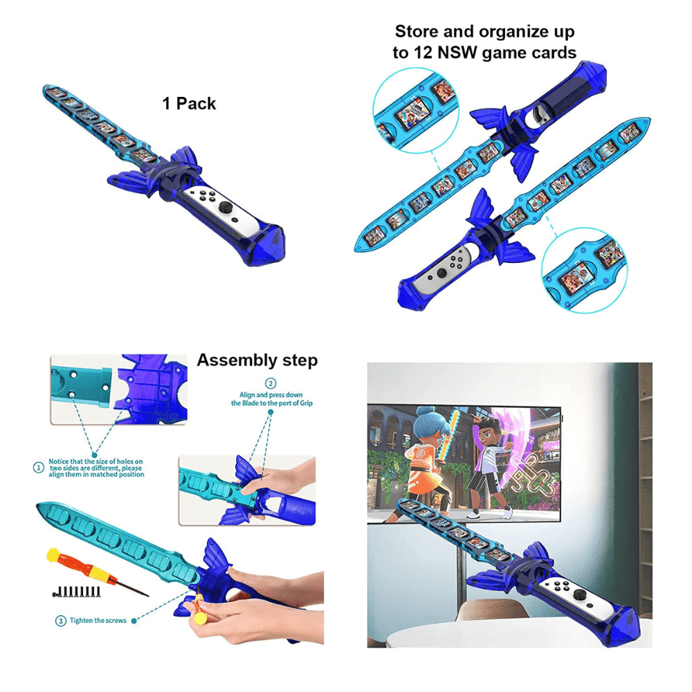 Sports Game Accessories Bundle for NS Switch Sport Accessories 9 in 1 Console
