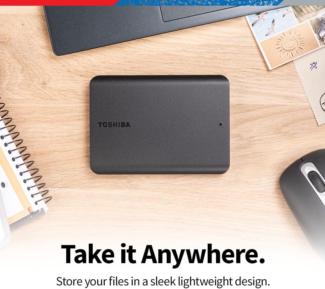 Toshiba Canvio Basics (1/2)TB Portable External Hard Drive USB 3.0 Black