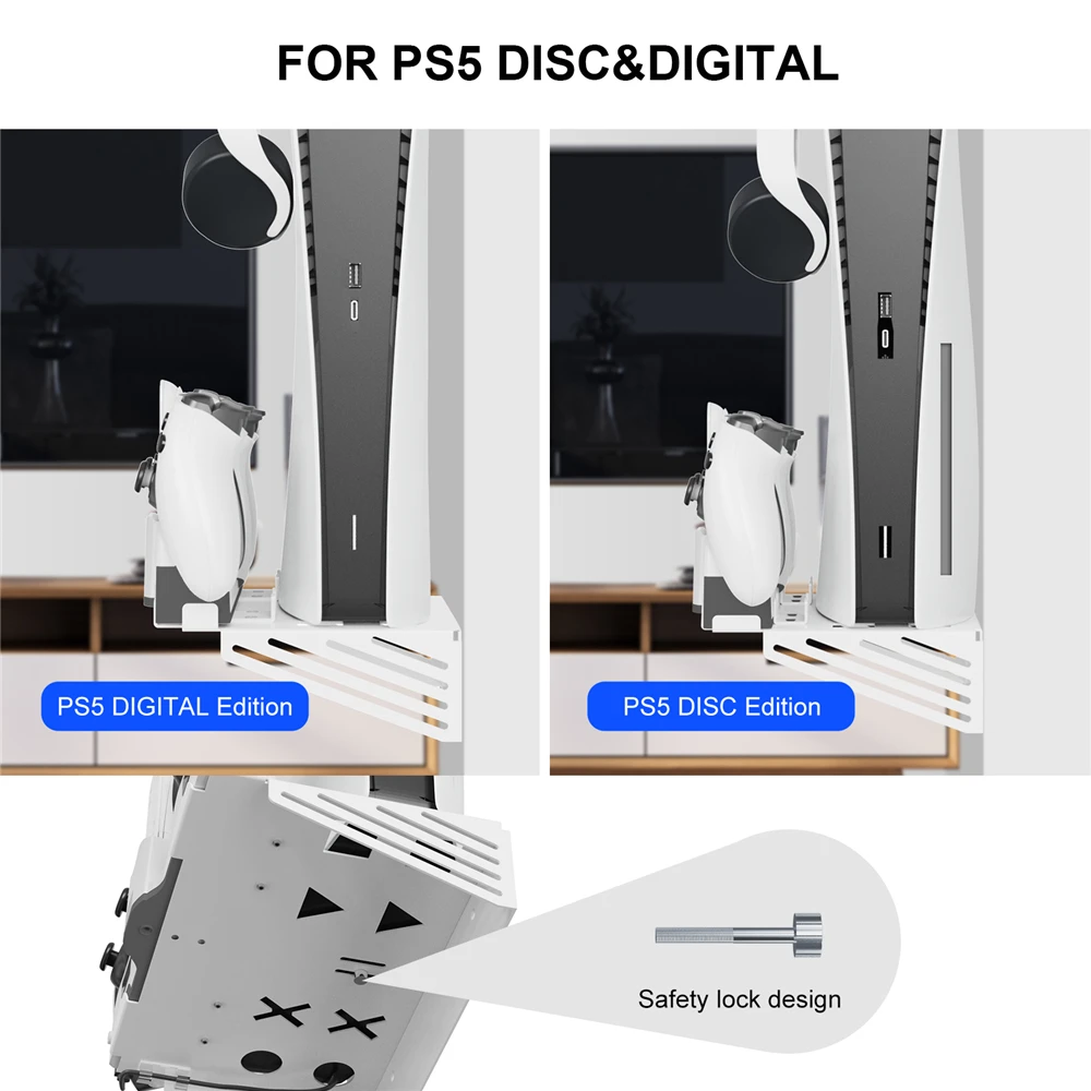 YS P5181 For PS5 host Wall Hanger base charging stand bracket For wall storage